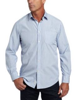 Faconnable Tailored Denim Men's Stripe Button Down Shirt, Blue Iris, XX Large at  Mens Clothing store