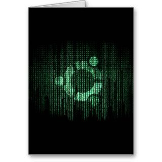 Green Linux Terminal Greeting Card