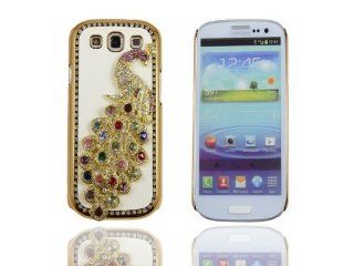 Colorful Handmade Bling Crystal Dimond 3D Peacock Hard PU Leather Case Cover For Samsung Galaxy S3 i9300: Cell Phones & Accessories