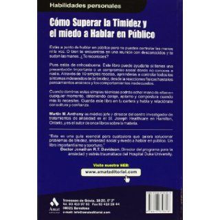 CMO SUPERAR LA TIMIDEZ Y EL MIEDO A HABLAR EN PBLICO01/01/2010 (Spanish Edition): Martin M. Antony: 9788497353618: Books