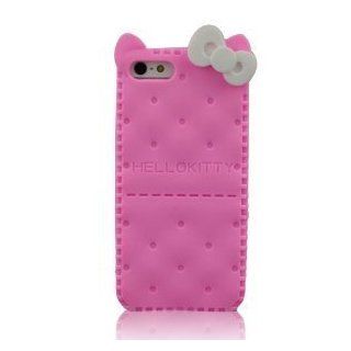 I Need Hello Kitty Cracker TPU Cover Compatible With Apple Iphone 5 with Ears, New Arrivals! (PINK) pink: Cell Phones & Accessories