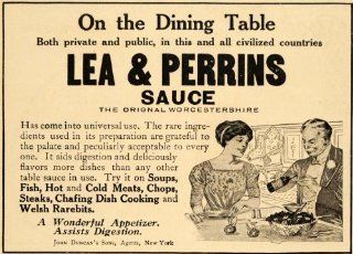 1911 Ad Lea Perrins Sauce Bloody Mary Invention Heinz   Original Print Ad  