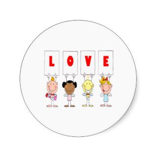 love cupid stick figures different nationalities stickers