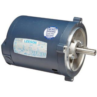 Leeson 100378.00 General Purpose Drip Proof C Face Motor, 3 Phase, S56C Frame, Round Mounting, 3/4HP, 3600 RPM, 208 230/460V Voltage, 60/50Hz Fequency: Electronic Component Motor Drives: Industrial & Scientific