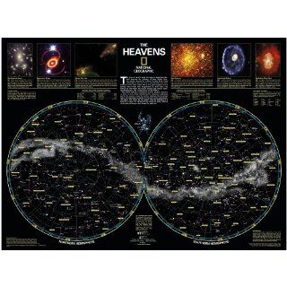 National Geographic The Heavens Map, Laminated : Wall Maps : Office Products