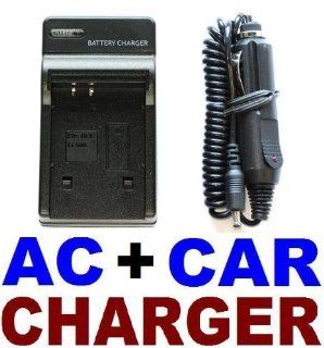 Camera Battery Charger (AC Wall Plug + 12v Car Adapter) for LI 50B Battery : Digital Camera Batteries : Camera & Photo
