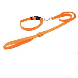 Orange LED Safety Flash Light Up Pet Cat Dog Collar Belt w Leash : Pet Supplies