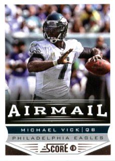 2013 Score NFL Football Trading Card # 244 Michael Vick Air Mail Philadelphia Eagles: Sports Collectibles