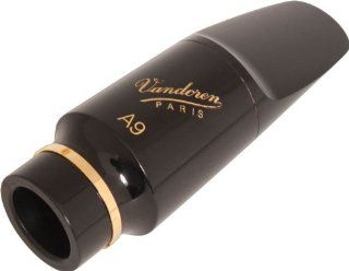 Vandoren V16 Series Hard Rubber Alto Saxophone Mouthpiece A9   Medium Chamber: Musical Instruments