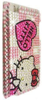 HELLO KITTY Apple iPod Touch 4th Generation Rhinestones Bling BACK PIECE Case (#12) + FREE WirelessGeeks247 Detachable Neck Strap / Lanyard: Everything Else