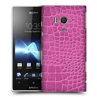 Head Case Designs Purple Crocodile Skin Pattern Back Case For Sony Xperia acro S LT26W: Cell Phones & Accessories
