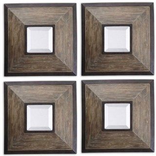 Uttermost 13817 Fendrel Squares Wood Mirror Set/4: Home Improvement