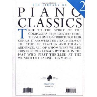 Library of Piano Classics 2: Piano Solo (Library of Series): Amy Appleby, Peter Pickow: 9780825613777: Books