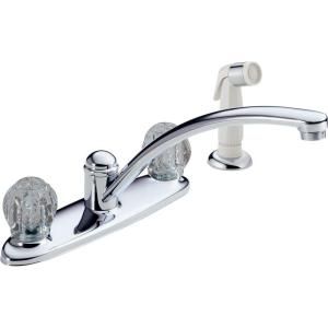 Delta Foundations 2 Handle Kitchen Faucet in Chrome B2412LF