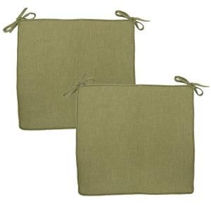 Hampton Bay Green Texture Deluxe Outdoor Chair Cushion (2 Pack) 7347 02003000
