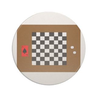 Chessboard, Dice and Playing Card Coasters