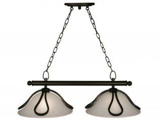 Z Lite 317 2 Carlisle Two Light Island/Billiard, Metal Frame, Bronze Finish and White Feather Shade of Glass Material   Ceiling Pendant Fixtures  