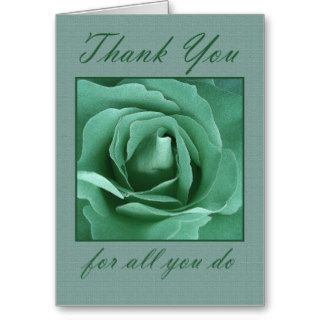 THANK YOU Administrative Professionals Day GREEN Greeting Card
