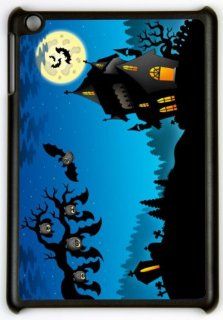 Rikki KnightTM Happy Halloween Haunted House hanging Bats Design Protective Black Snap on slim fit shell case for Apple iPad Mini: Computers & Accessories