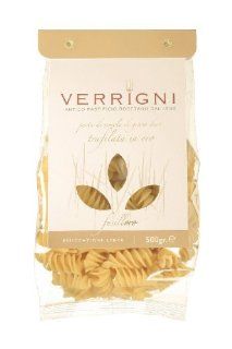 Verrigni Antico Pastificio Gold Die Cut Fusilli   500 grams : Fusilli Pasta : Grocery & Gourmet Food