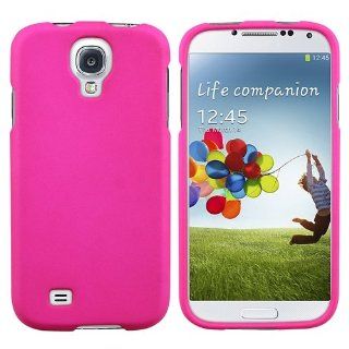 CommonByte Hot Pink Rubberized Hard Case Snap On Phone Cover For Samsung Galaxy S4 IV i9500 Cell Phones & Accessories