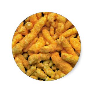 Yummy Cheese crunchies Round Sticker