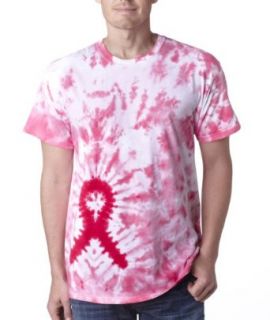 Gildan Tie Dye   Awareness Ribbon Cotton T Shirt. 65: Clothing