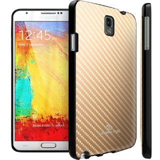 Caseology Samsung Galaxy Note 3 [Carbon Fiber Hybrid]   Premium Twill Weave Fabric Shock Absorbent TPU Bumper Case with Sim Card Accessibility (Gold) [Made in Korea] (for Verizon, AT&T Sprint, T mobile, Unlocked): Cell Phones & Accessories