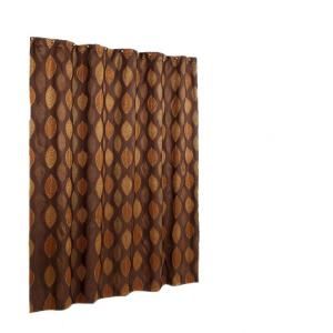 Home Fashions International Canyon Leaves Woven Chocolate Shower Curtain DISCONTINUED 47517SC1CHC