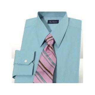 European Style Solid Dress Shirt Teal 14.5/32 at  Mens Clothing store