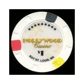HOLLYWOOD Casino & Hotel $1 Poker Chip / Cheque Bay St. Louis, MS: Everything Else