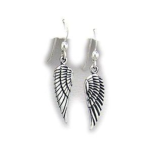 Sterling Silver Angel Wing Earrings: Jewelry