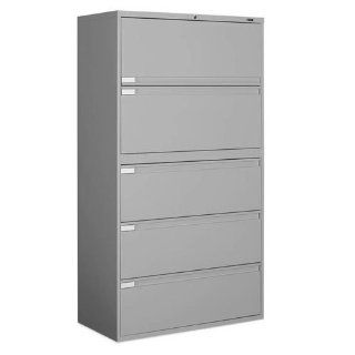Global Office 9300P 42" 5 Drawer Lateral Metal File Storage Cabinet    