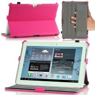 MoKo Slim Fit Folio Cover Case For Samsung Galaxy Tab 2 10.1, MAGENTA (with Built in Multi Angle Stand): Computers & Accessories