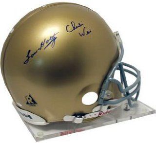 Charlie Weis signed Notre Dame Fighting Irish Full Size Helmet w/Lou Holtz  Steiner Hologram: Sports Collectibles