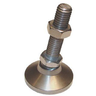 Morton LM 3035 Steel Standard Leveling Mount with Bolt, 5000 lbs Load Capacity, 1/2" 13 Thread, 4" Thread Length, 1 7/8" Head Diameter, 5 1/8" Overall Length, 3/4" Hex Bolt: Industrial Hardware: Industrial & Scientific