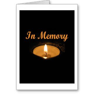 In Memory Candle Glow Greeting Card