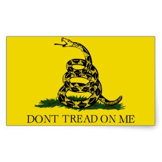 Gadsden Flag Rectangle Stickers