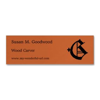 Gothic Letter "G" Classic English Initial Business Card Templates