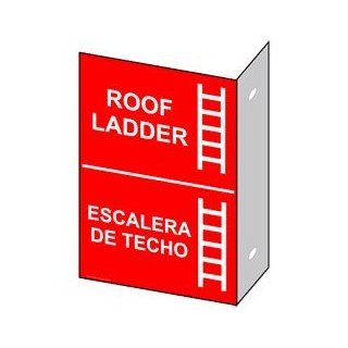 Roof Ladder With Symbol Sign NHB 14008Proj Exit Roof Access  Business And Store Signs 