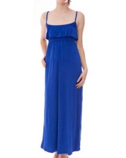Royal Blue Ladies Ruffle Maxi Dress at  Womens Clothing store: