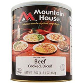 Mountain House Diced Beef #10 Can Freeze Dried Food   6 Cans Per Case NEW! : Camping Freeze Dried Food : Sports & Outdoors