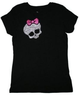Monster High Black Fashion T shirt for Girls (6/6x): Clothing