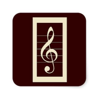 Musical Treble Clef Symbol Design Stickers