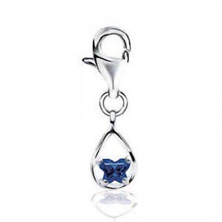 Childrens Sterling Silver September Birthstone Charm Bfly Blue Cubic Zirconia: Everything Else