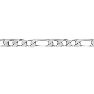 So Chic Jewels   Sterling Silver 55 cm Long Extra Large 7 mm Luxury Figaro Chain Necklace: Jewelry