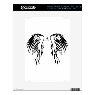Twirls and swirls Angel wings items Decal For The NOOK