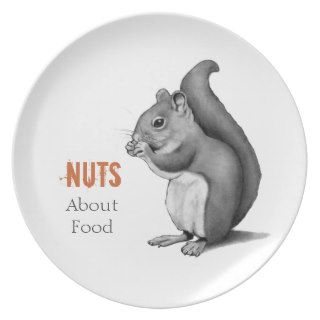 Nuts About Food Squirrel Realism Pencil Drawing Plates