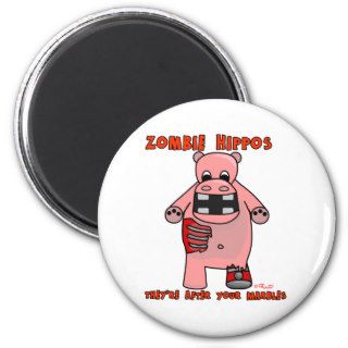 Zombie Hippos Magnet