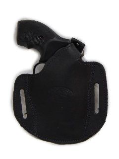 Barsony Black Gun Concealment Leather Pancake Holster for .22 .38 .357 Revolver : Hunting Gun Holders : Sports & Outdoors